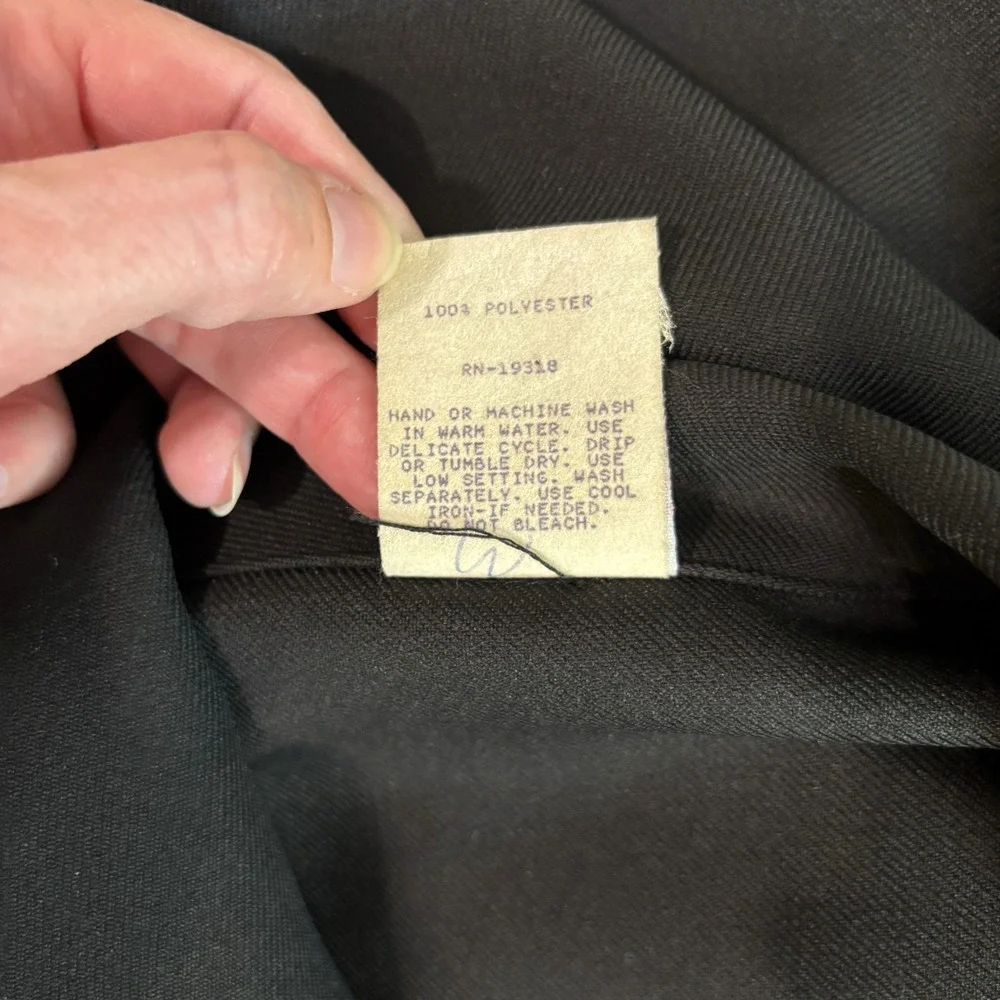 Graff Californiawear Womens 6 Black Blazer‎ Gold Button Classic Boxy 80s Chic